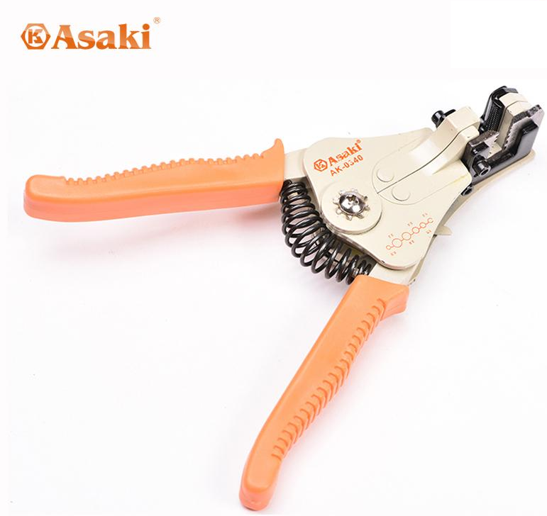 0.5-3.2mm Kìm tuốt dây điện tự động Asaki AK-0340 Chính Hãng