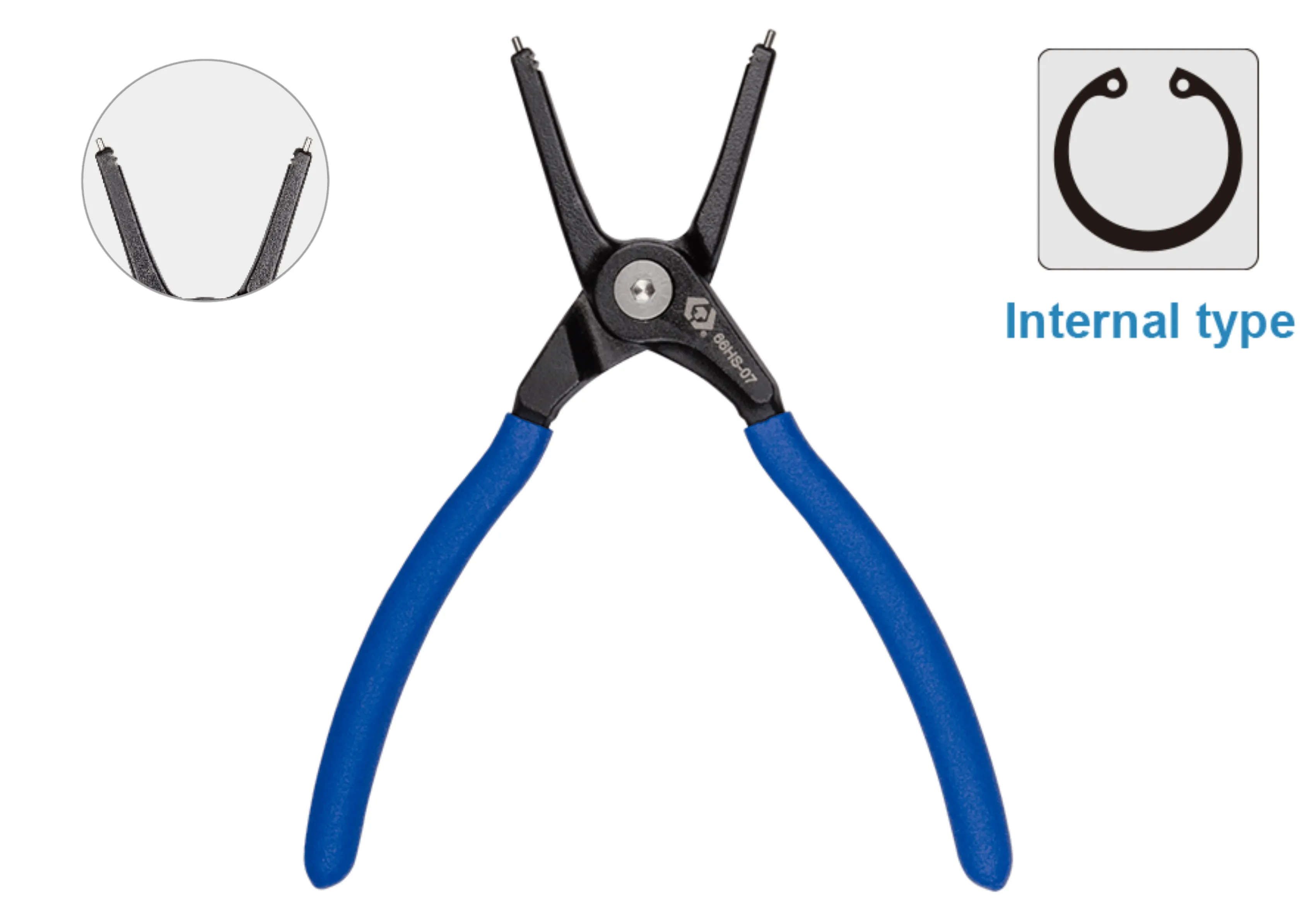 Kìm mở phe (Circlip Pliers) KINGTONY 66HS-07 chính hãng (Internal type)