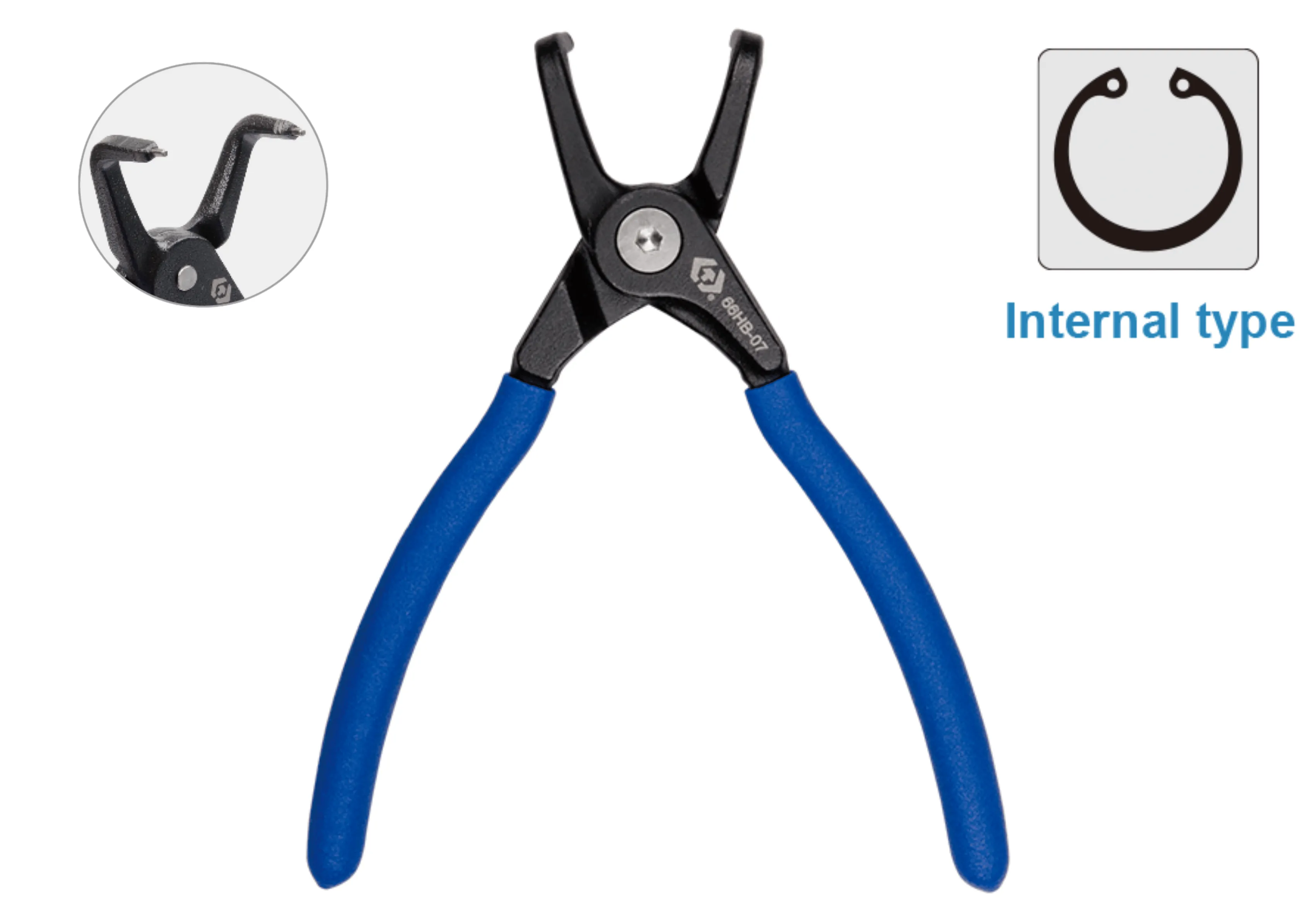 Kìm mở phe (Circlip Pliers) KINGTONY 66HB-07 chính hãng (Internal type)
