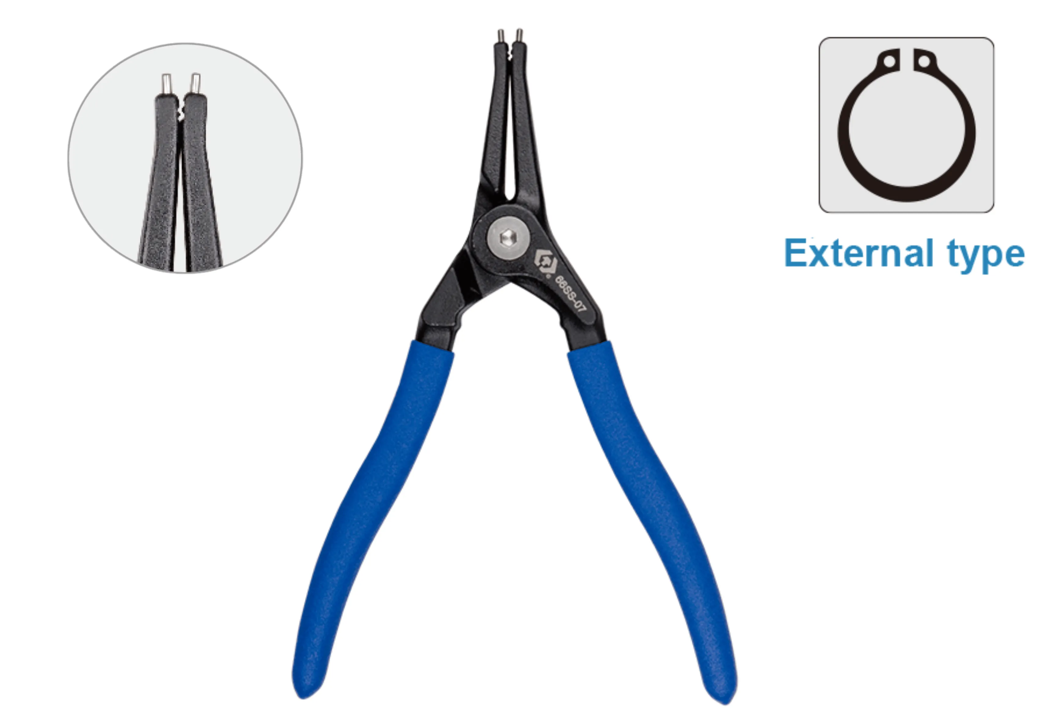 Kìm mở phe (Circlip Pliers) KINGTONY 66SS-07 chính hãng (External type)