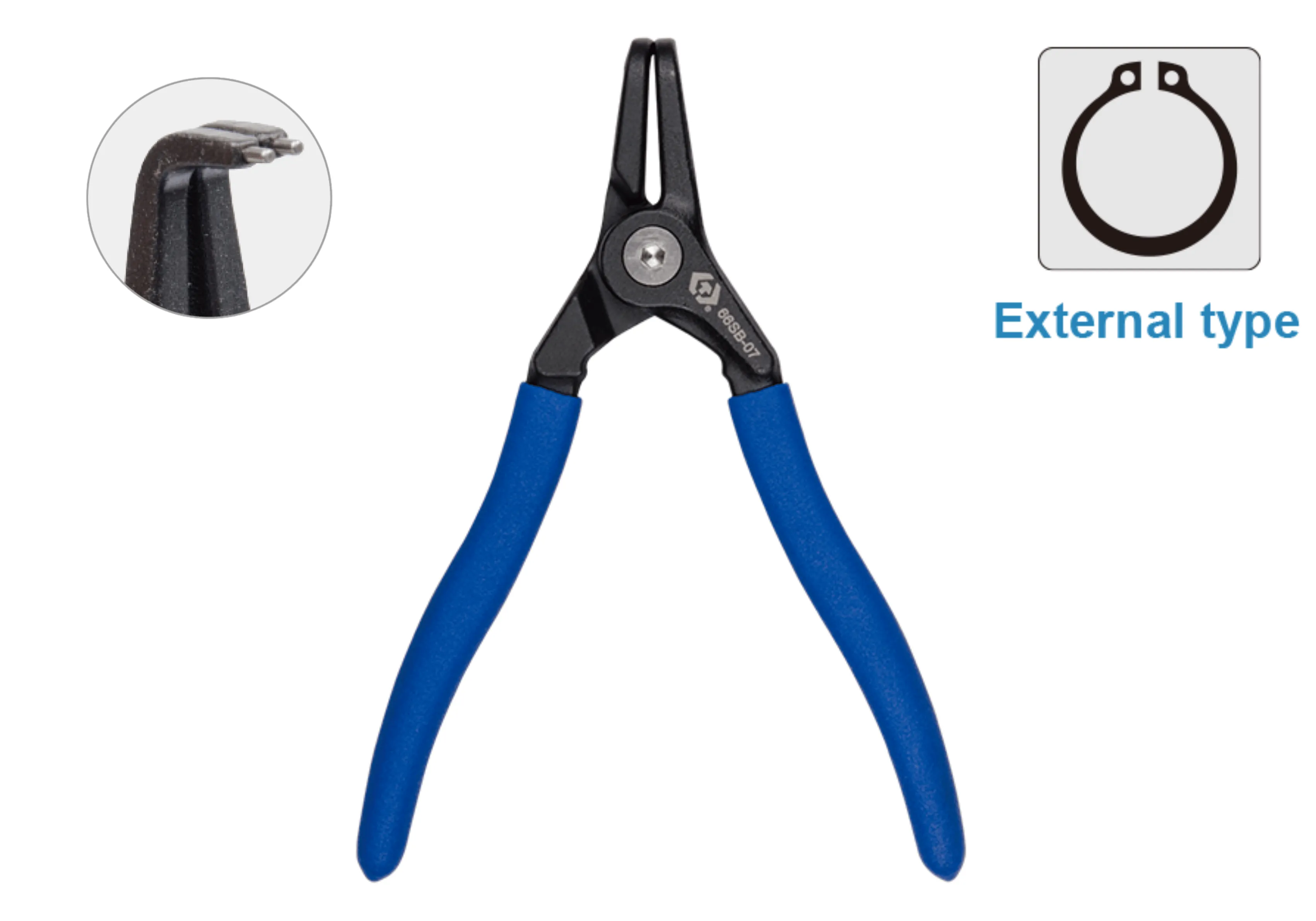 Kìm mở phe (Circlip Pliers) KINGTONY 66SB-07 chính hãng (External type)