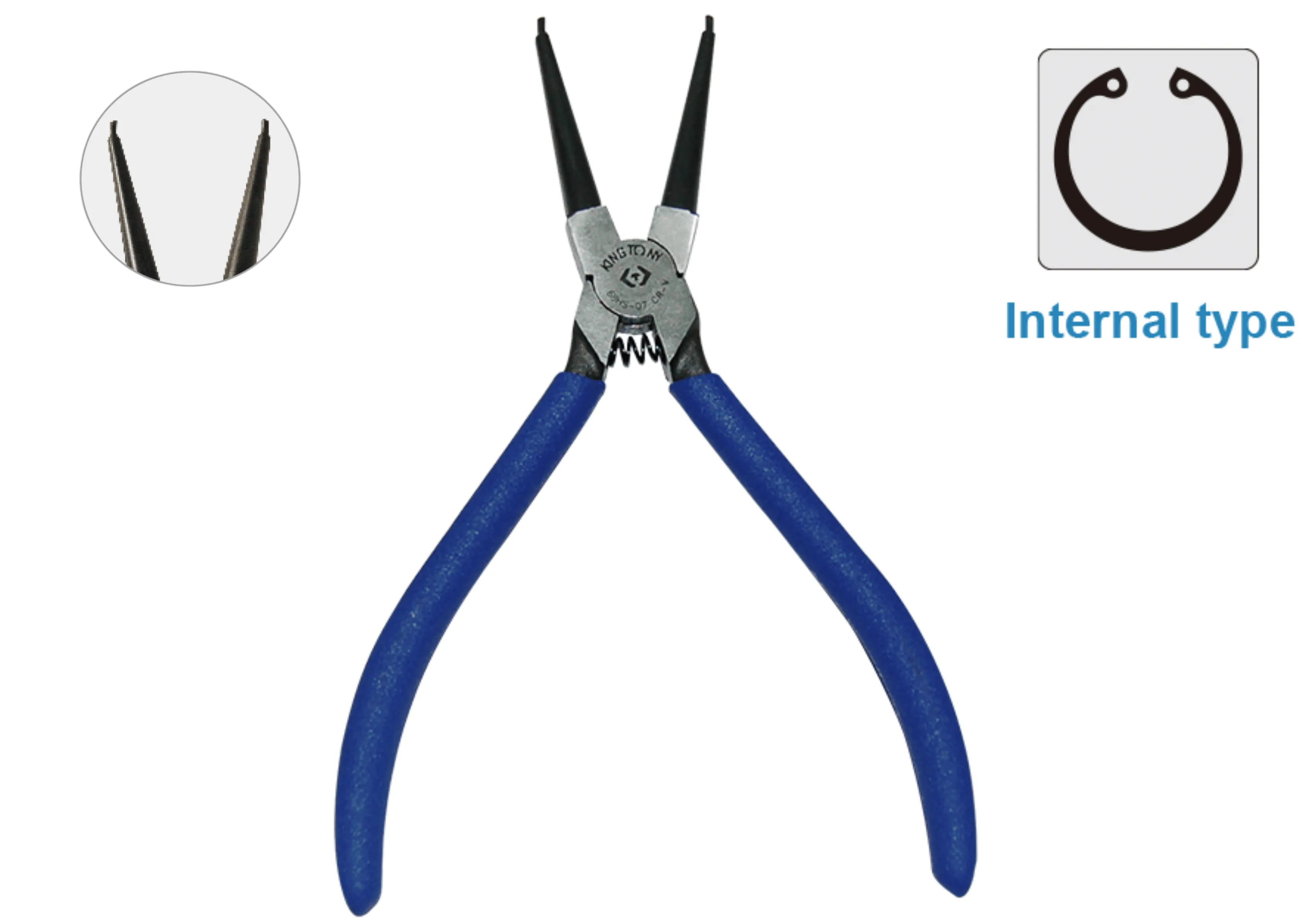 Kìm mở phe (Circlip Pliers) KINGTONY 68HS-05 chính hãng (Internal type) (European type)