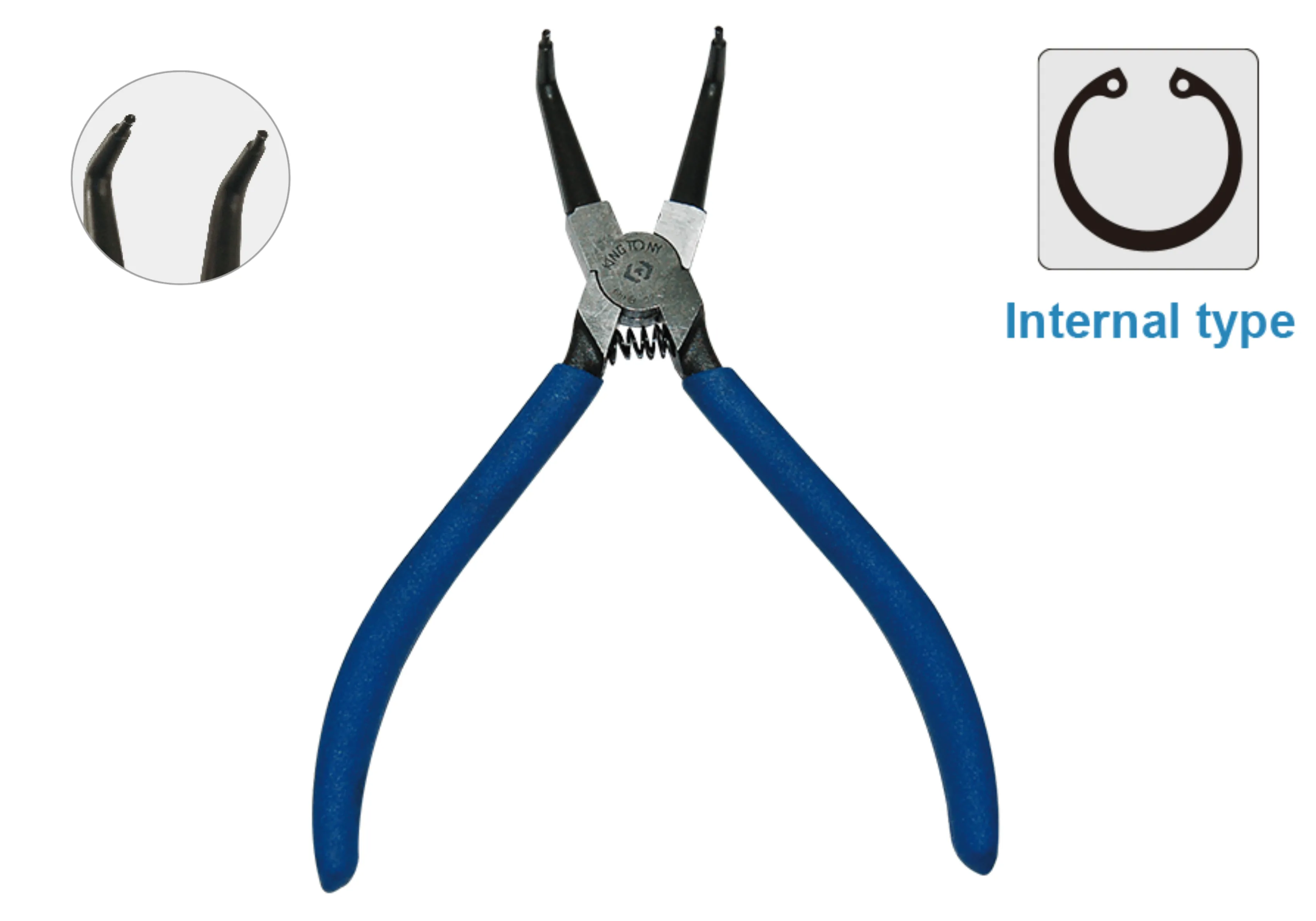 Kìm mở phe (Circlip Pliers) KINGTONY 68HB-05 chính hãng (Internal type) (European type)