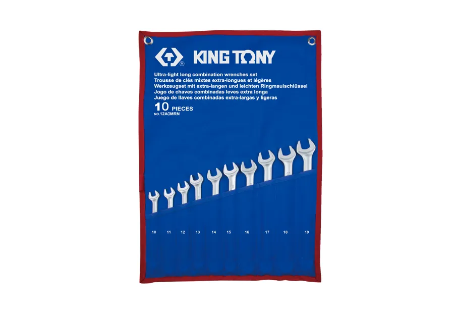 Bộ cờ lê (Ultra-Light Combination Wrench Set) 12A0MRN KINGTONY 10 chi tiết chính hãng