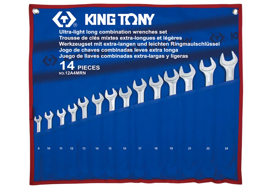 Bộ cờ lê (Ultra-Light Combination Wrench Set) 12A4MRN KINGTONY 14 chi tiết chính hãng