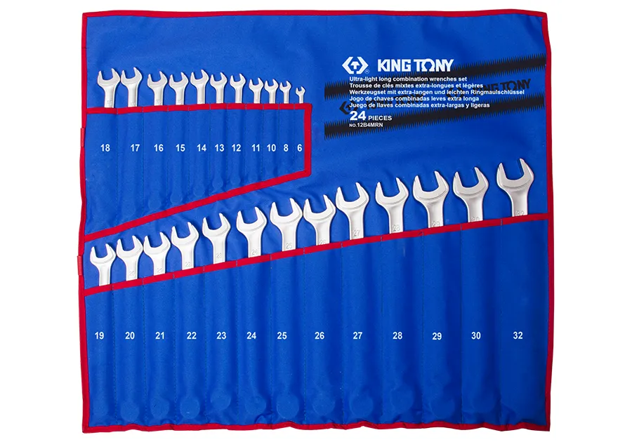 Bộ cờ lê (Ultra-Light Combination Wrench Set) 12B4MRN KINGTONY 24 chi tiết chính hãng