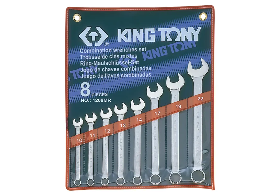 Bộ cờ lê (Combination Wrench) 1208MR KINGTONY 8 chi tiết chính hãng 