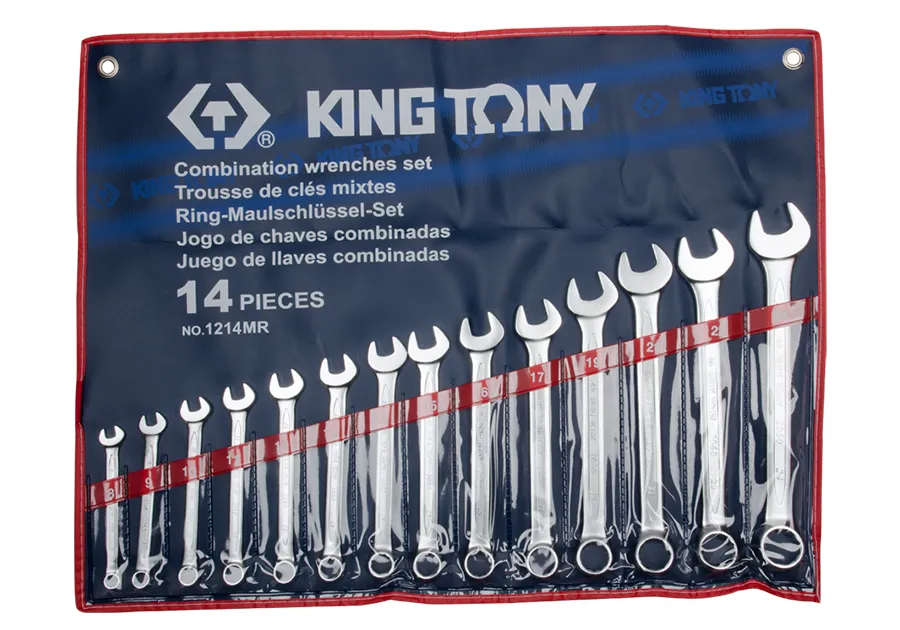 Bộ cờ lê (Combination Wrench) 1214MR KINGTONY 14 chi tiết chính hãng 