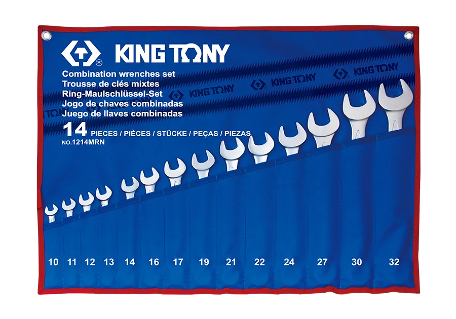 Bộ cờ lê (Combination Wrench) 1214MRN01 KINGTONY 14 chi tiết chính hãng 