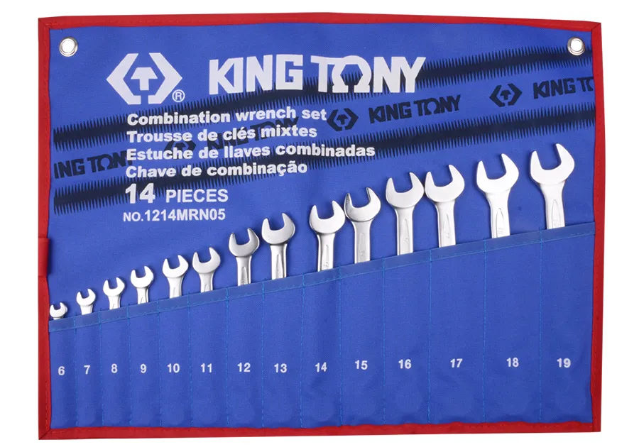 Bộ cờ lê (Combination Wrench) 1214MRN05 KINGTONY 14 chi tiết chính hãng 