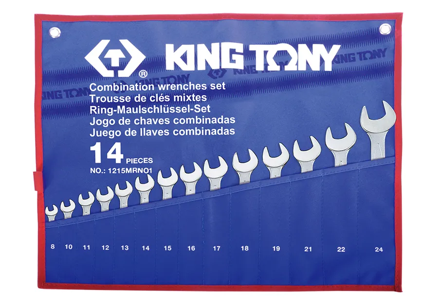 Bộ cờ lê (Combination Wrench) 1215MRN01 KINGTONY 14 chi tiết chính hãng 