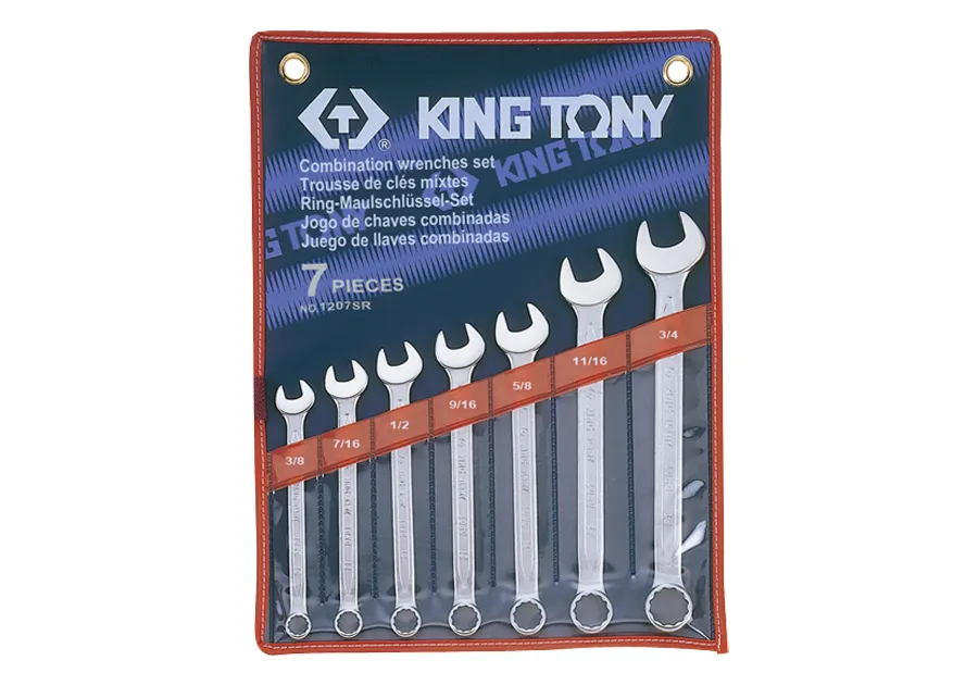 Bộ cờ lê (Combination Wrench) 1207SR KINGTONY 7 chi tiết chính hãng 