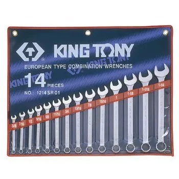Bộ cờ lê (Combination Wrench) 1214SR01 KINGTONY 14 chi tiết chính hãng 