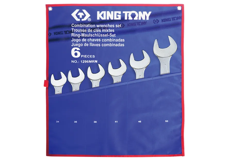 Bộ cờ lê (Combination Wrench) 1296MRN KINGTONY 6 chi tiết chính hãng 