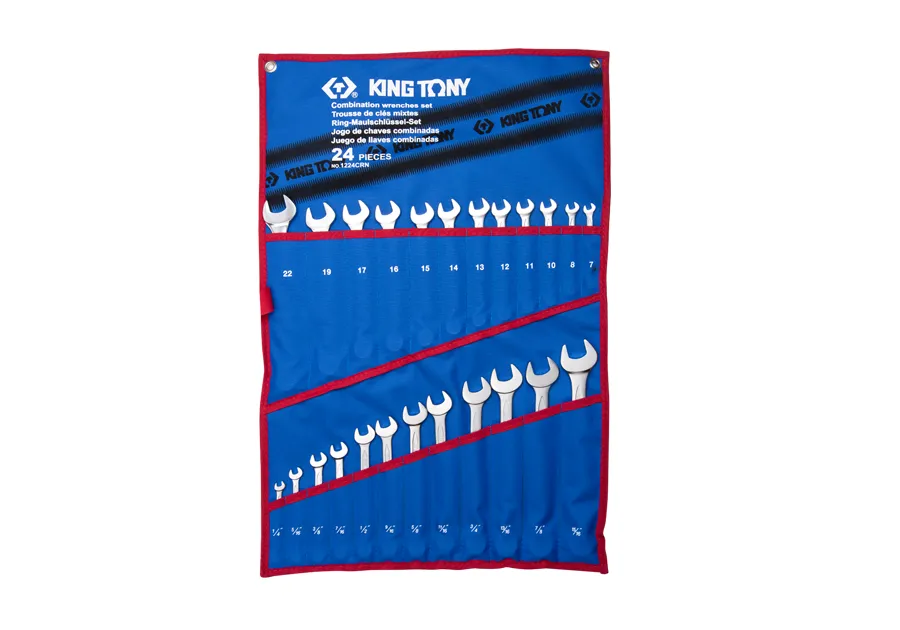 Bộ cờ lê (Combination Wrench) 1224CRN KINGTONY 24 chi tiết chính hãng 
