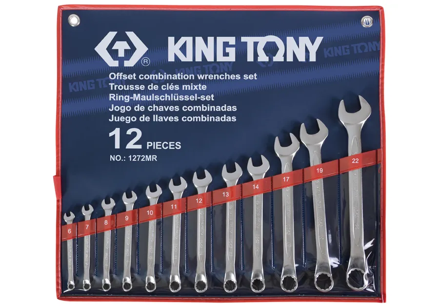 Bộ cờ lê vòng miệng (Offset Combinatiom Wrench Set) 1272MR KINGTONY 12 chi tiết chính hãng 