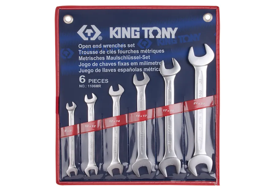 Bộ cờ lê 2 đầu miệng (Open End Wrench Set) 1106MR KINGTONY 6 chi tiết chính hãng 