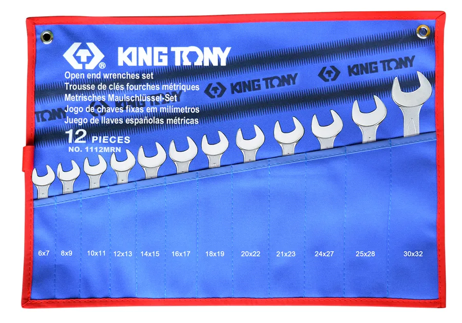 Bộ cờ lê 2 đầu miệng (Open End Wrench Set) 1112MRN KINGTONY 12 chi tiết chính hãng 