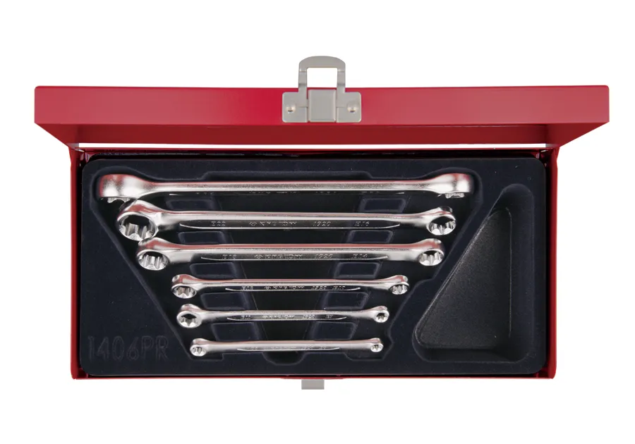 Bộ cờ lê 2 đầu vòng hình sao (Star Box End Wrench Set) 1406PR KINGTONY 6 chi tiết chính hãng