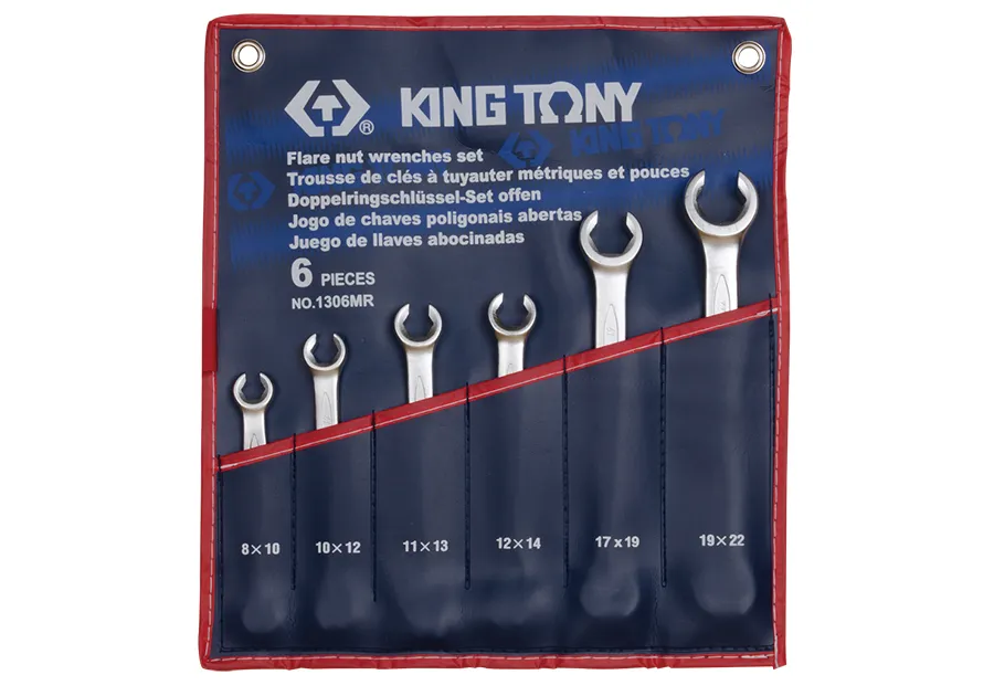 Bộ cờ lê đai ốc (Flare Nut Wrench Set) 1306MR KINGTONY 6 chi tiết chính hãng