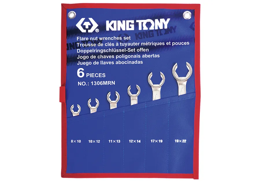 Bộ cờ lê đai ốc (Flare Nut Wrench Set) 1306MRN KINGTONY 6 chi tiết chính hãng