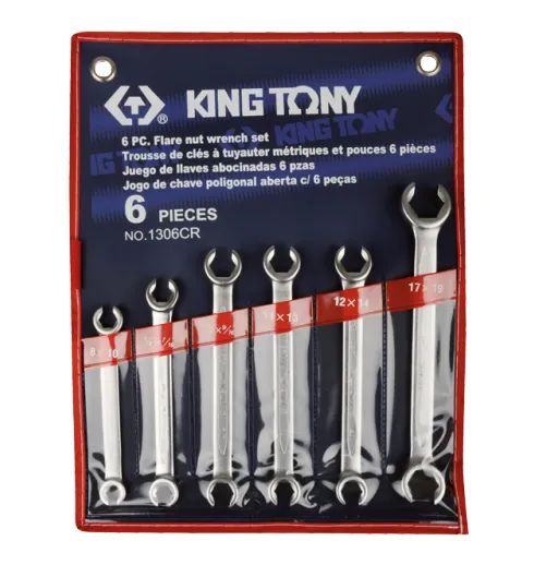 Bộ cờ lê đai ốc (Flare Nut Wrench Set) 1306CR KINGTONY 6 chi tiết chính hãng
